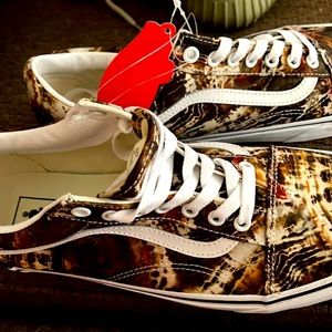Vans Old Skool Brown Tie Dye Skate Shoes new shoes with tags
